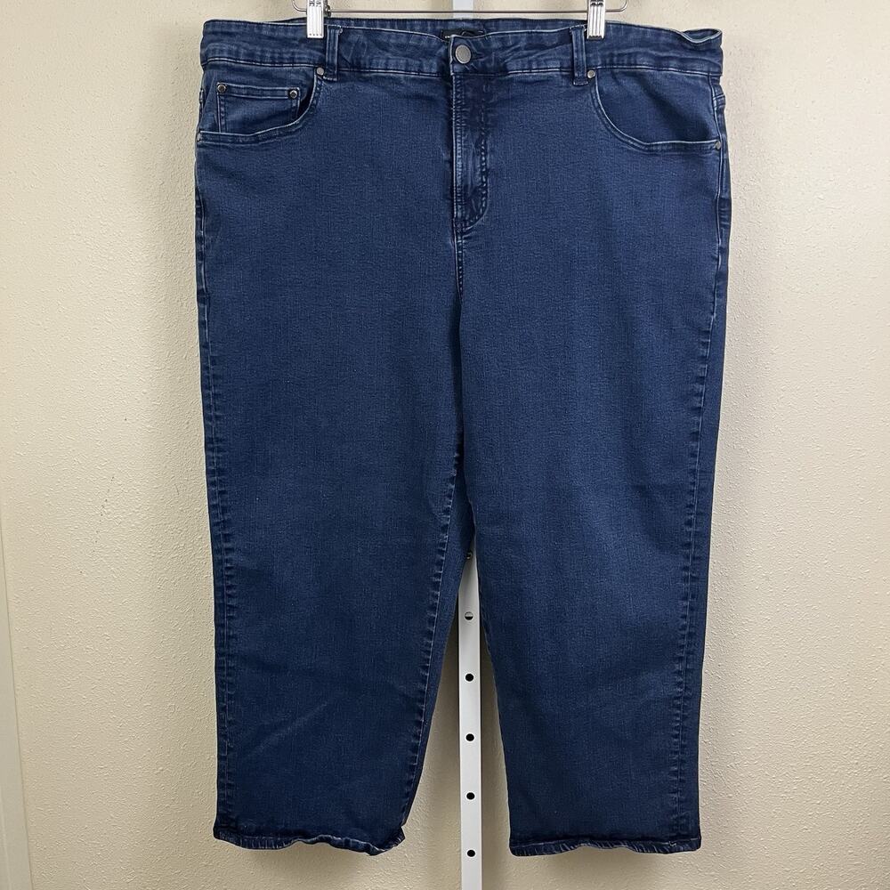 Universal Standard Bae Boyfriend Cropped Jeans Plus Size 24 Dark Wash